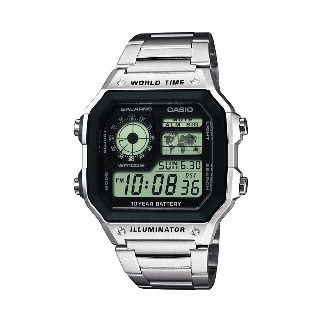 Timeless herreklokke med digital visning