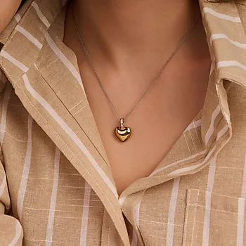 Bilde nummer 3 av Smykke i 925 forgylt sølv med hjerte