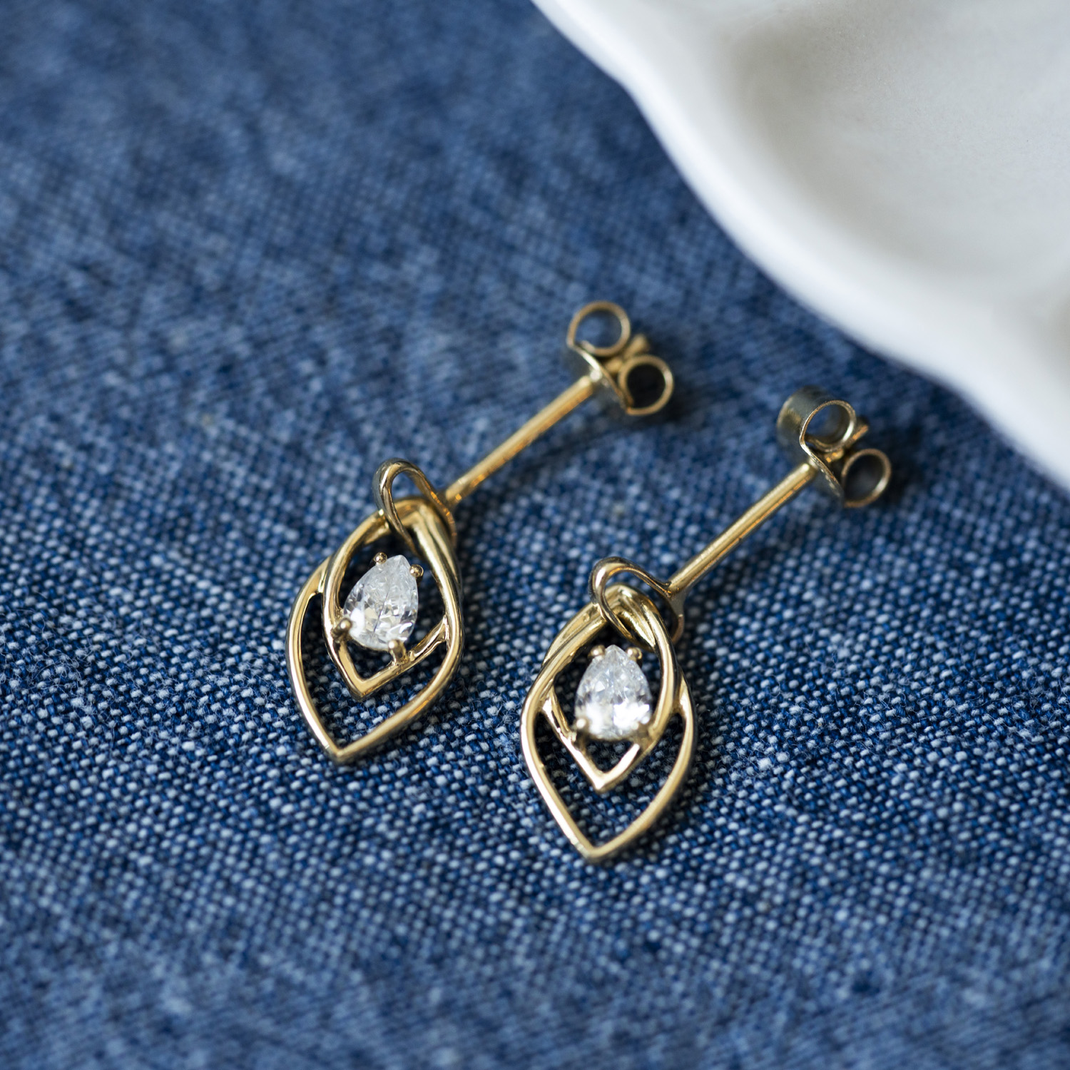 Bilde nummer 4 av Pan Jewelry, Øredobber i 585 gult gull med zirkonia
