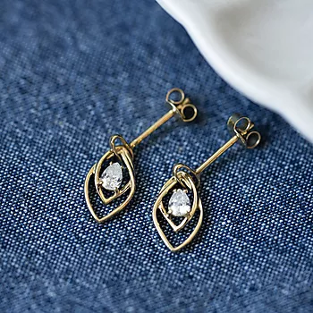 Bilde nummer 4 av Pan Jewelry, Øredobber i 585 gult gull med zirkonia