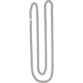 Breikjede i 830 hvitt sølv, 1 m