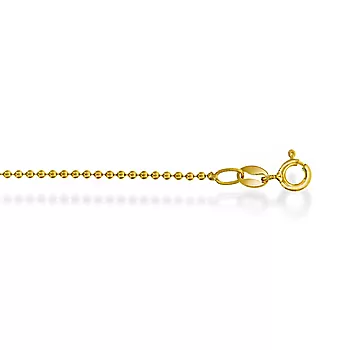 Pan Jewelry, Kulekjede i 925 forgylt sølv 1,20 mm, 60-80 cm