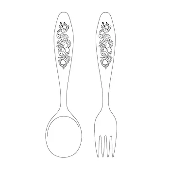 Bilde nummer 3 av Eventyr bestikk til barn i sølvplett