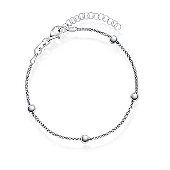 Pan Jewelry, Armbånd i 925 sølv med kuler, 19 cm