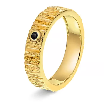 Janne Formoe by Pan Jewelry, Ring i forgylt sølv med zirkonia