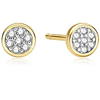 Øredobber i 925 forgylt sølv med zirkonia