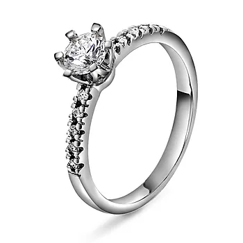 Vida diamantring i 585 hvitt gull 0,60 ct