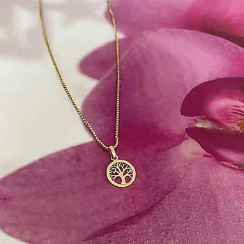Bilde nummer 4 av Pan Jewelry, Anheng i 585 gult gull med livets tre
