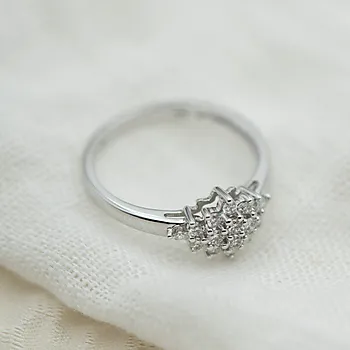 Bilde nummer 4 av Pan Jewelry, Diamantring i 585 hvitt gull 0,33 ct
