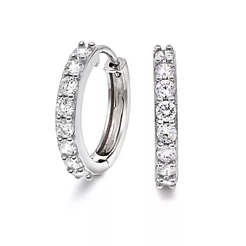 Pan Jewelry, Øreringer 925 i sølv med zirkonia