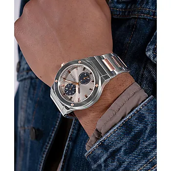 Bilde nummer 4 av Guess, Dress herreklokke med flerfarget stållenke