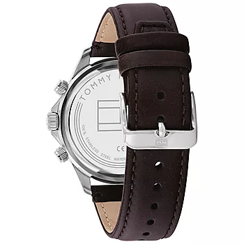 Bilde nummer 3 av Tommy Hilfiger, Miles herreklokke med stålkasse og brun skinnrem