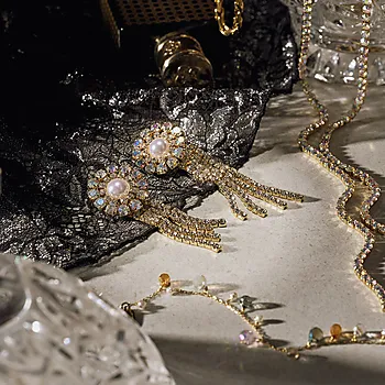 Bilde nummer 4 av Imagine øredobber i forgylt messing med perle