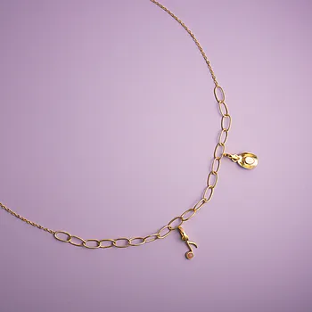 Bilde nummer 2 av Note to Self charms i 925 forgylt sølv med opal