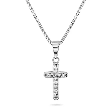 Pan Jewelry, Smykke i 925 sølv med kors og zirkonia