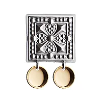 Beltestøl i 830 oksidert og forgylt sølv