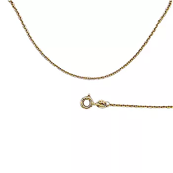 Pan Jewelry, Rund ankerkjede i 585 gult gull 1,3 mm, 38-70 cm
