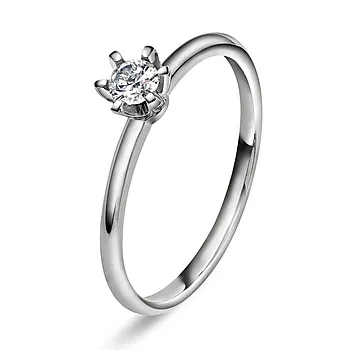 Vida diamantring i 585 hvitt gull 0,20 ct