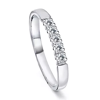 Pan Jewelry, Angelica alliansering i 585 hvitt gull med diamanter 0,50 ct WSI
