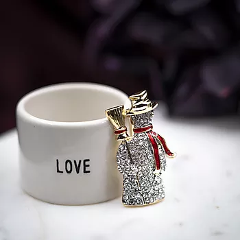 Bilde nummer 4 av Pan Jewelry, Brosje/julenål med snømann