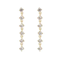 Noctelle øredobber i forgylt messing med zirkonia