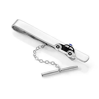 Slipsnål til barn i 925 sølv med politibil