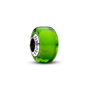 Pandora Moments, Charm i 925 sølv med grønt muranoglass