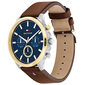 Bilde nummer 2 av Tommy Hilfiger, Herreklokke i stål med brun skinnrem