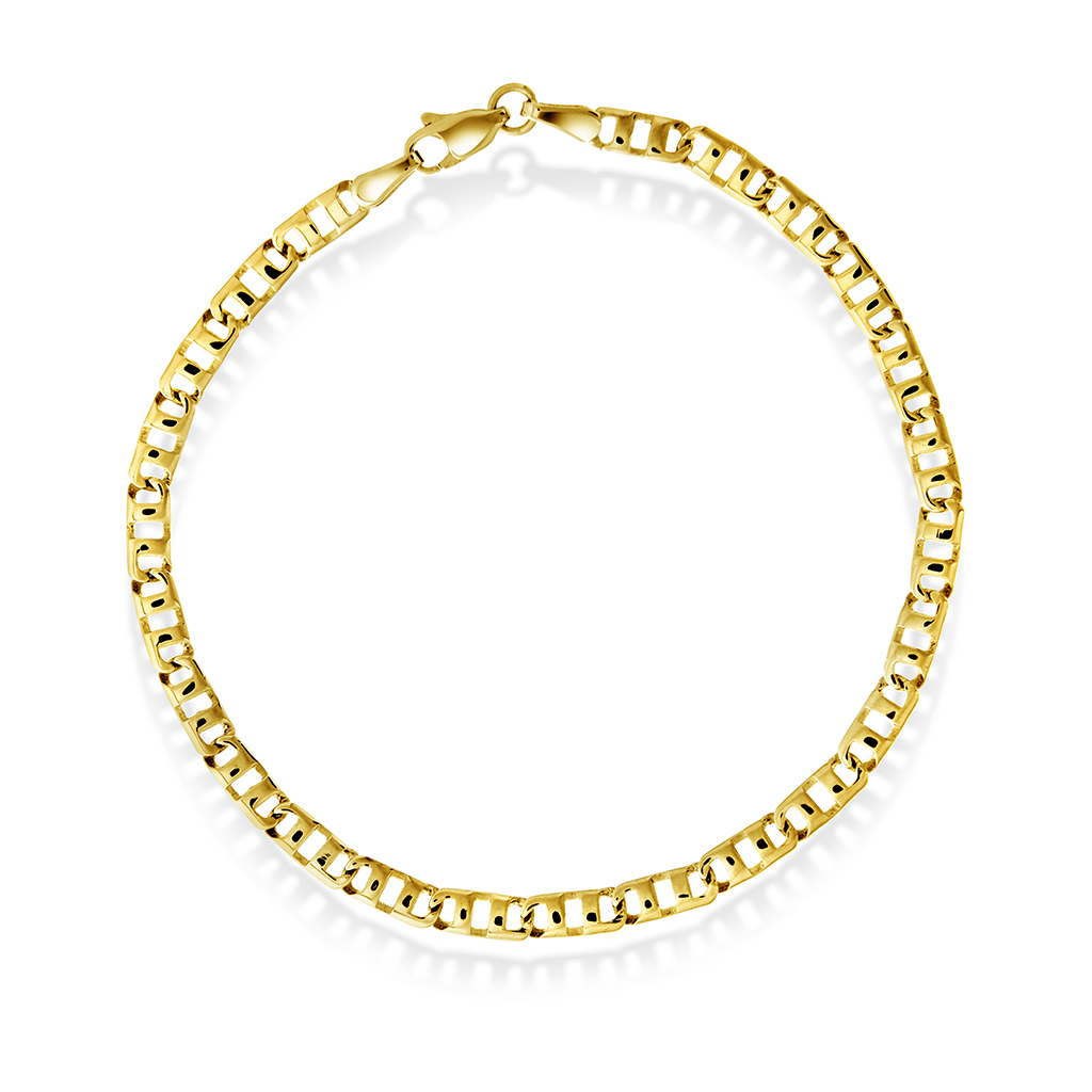 Armbånd i 585 gult gull, 19 cm