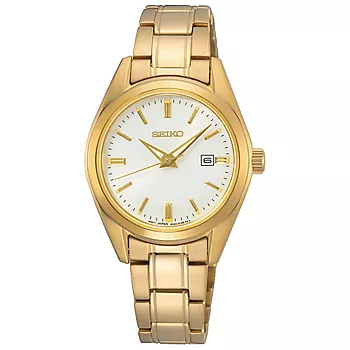 Seiko, Basic dameklokke med gullfarget stållenke