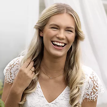 Bilde nummer 2 av Blomdahl, Øredobber i medisinsk forgylt titan med zirkonia