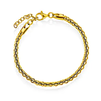 Armbånd i 925 forgylt sølv, 19 cm
