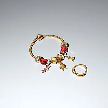 Bilde nummer 4 av Disney charms i forgylt med Ole Brumm