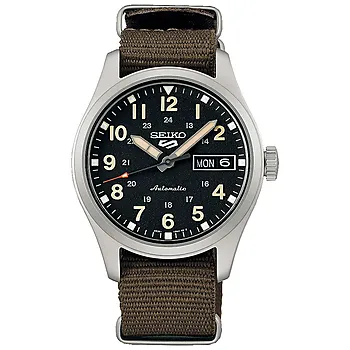 Seiko, 5 Sport Automatic herreklokke med brun rem