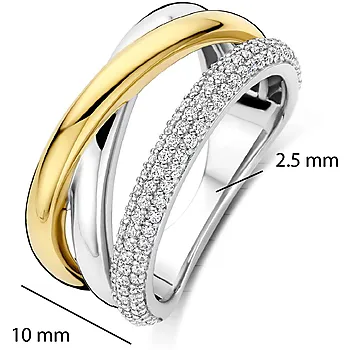 Bilde nummer 3 av Ring i 925 forgylt sølv med zirkonia