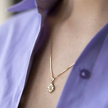 Bilde nummer 4 av Pan Jewelry, Anheng i 585 gult gull med zirkonia og 4 hjerter