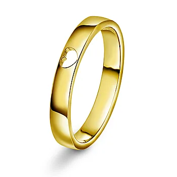 Pan Jewelry, Ring med hjerte i forgylt 925 sølv