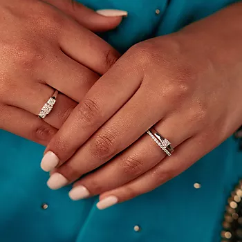 Bilde nummer 2 av Lilly diamantring i 375 hvitt gull 0,06 ct