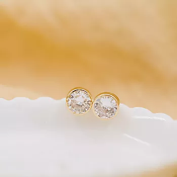 Bilde nummer 2 av Pan Jewelry, Øredobber i 585 gult gull med zirkonia