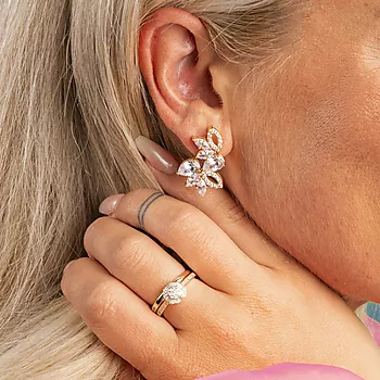 Bilde nummer 2 av Pan Jewelry, Øredobber i forgylt 925 sølv med zirkonia