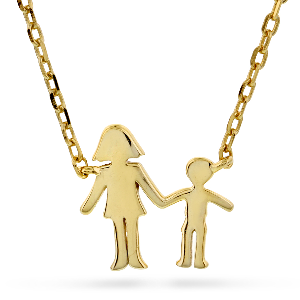 Pan Jewelry, Familiesmykke med mor og sønn i 925 forgylt sølv