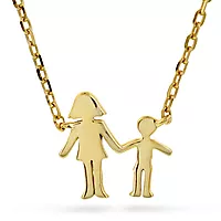 Pan Jewelry, Familiesmykke med mor og sønn i 925 forgylt sølv
