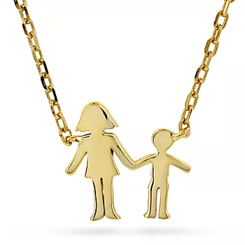 Pan Jewelry, Familiesmykke med mor og sønn i 925 forgylt sølv