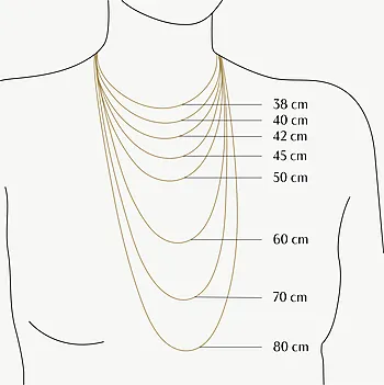 Bilde nummer 2 av Pan Jewelry, Veneziansk kjede i 585 gult gull 0,6 mm, 36-45 cm