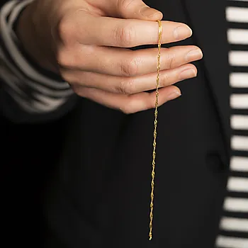 Bilde nummer 4 av Singapore armbånd i 585 gult gull