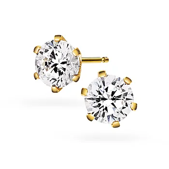 Contessa LAB diamantøredobber i 585 gult gull 2,00 ct