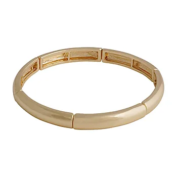 Brick armbånd i forgylt messing med strikk