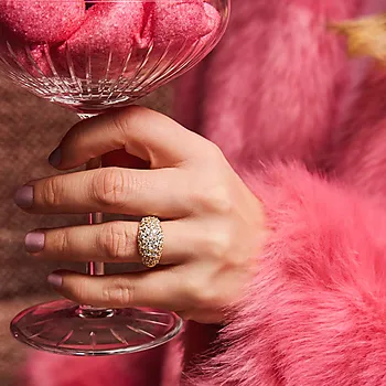 Bilde nummer 2 av Shine ring i 925 forgylt sølv