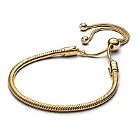 Armbånd i 925 forgylt sølv med skyvelås