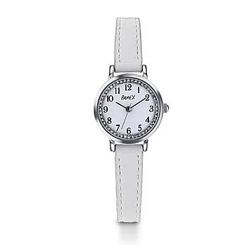 Barneklokke med hvit rem